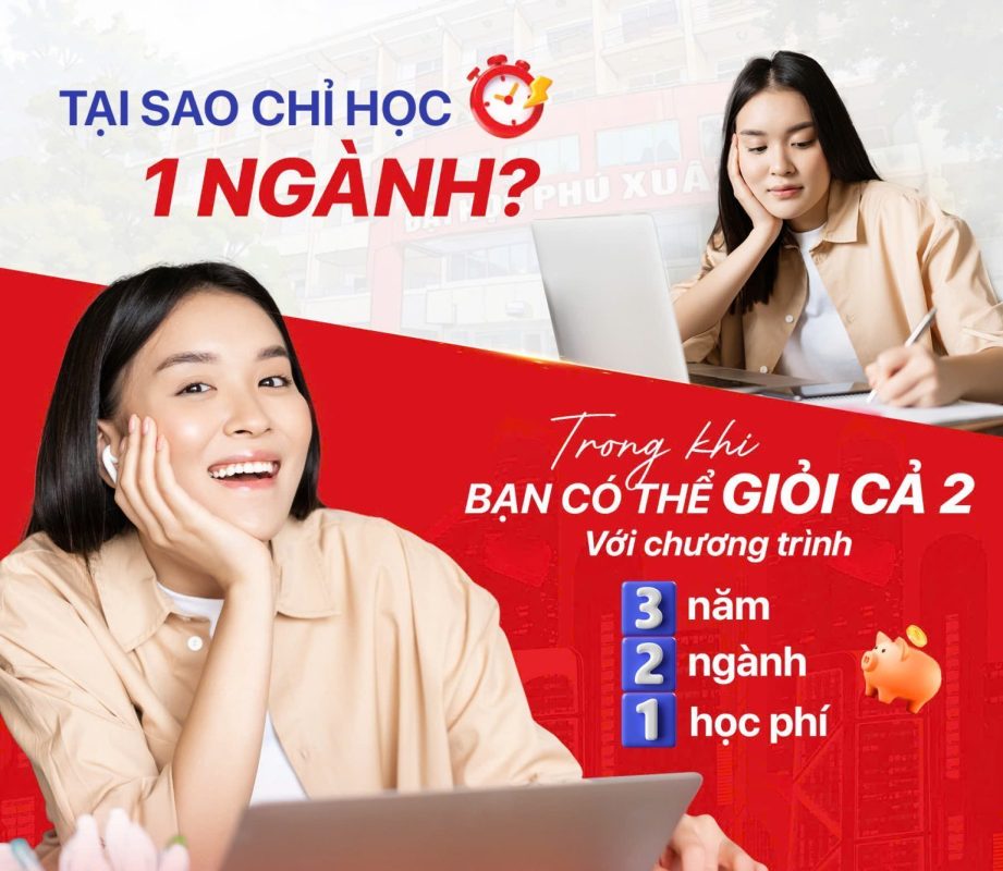 Chọn học đại học PXU để khác biệt với chương trình học 3 năm - 2 ngành - 1 học phí