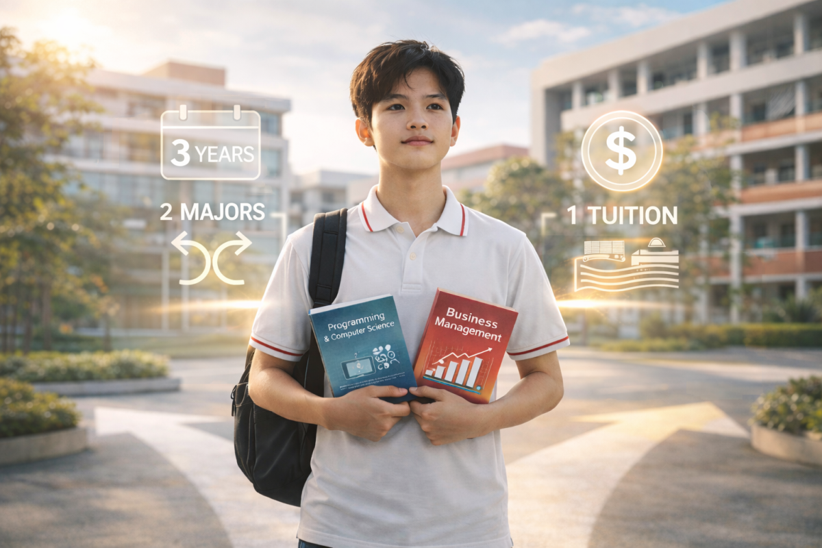 Chương trình đào tạo khác biệt 3 năm - 2 ngành - 1 học phí tại Trường Đại học Phú Xuân