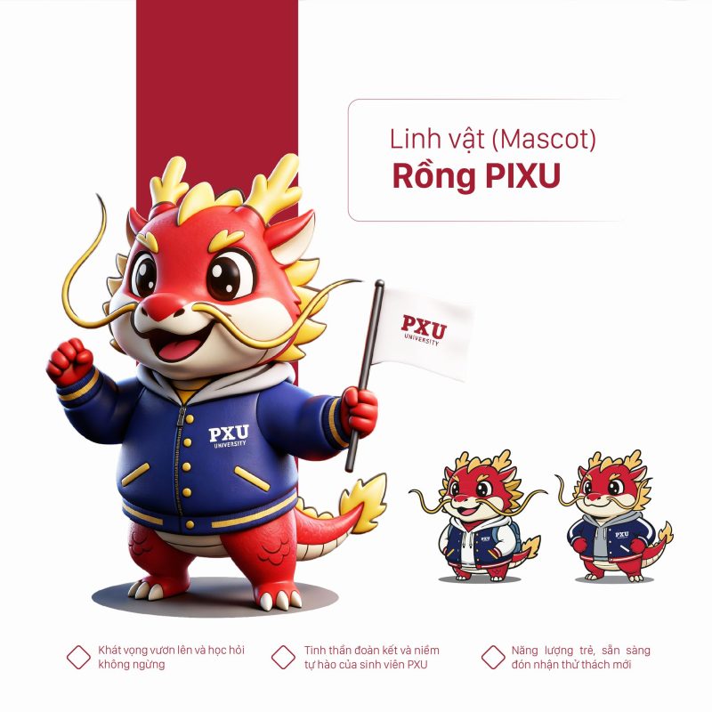 Linh vật Rồng PIXU Trường Đại học PXU