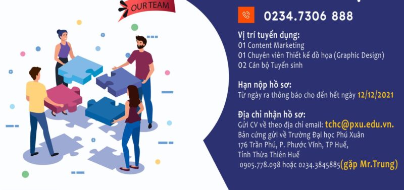 PXU Tuyển dụng | Các vị trí: Content marketing, designer, tư vấn chiêu sinh