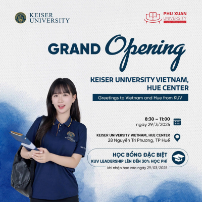 Sự kiện khai trương Viện đào tạo quốc tế KUV Huế, đào tạo chương trình của Keiser University Florida Ngày 29/3