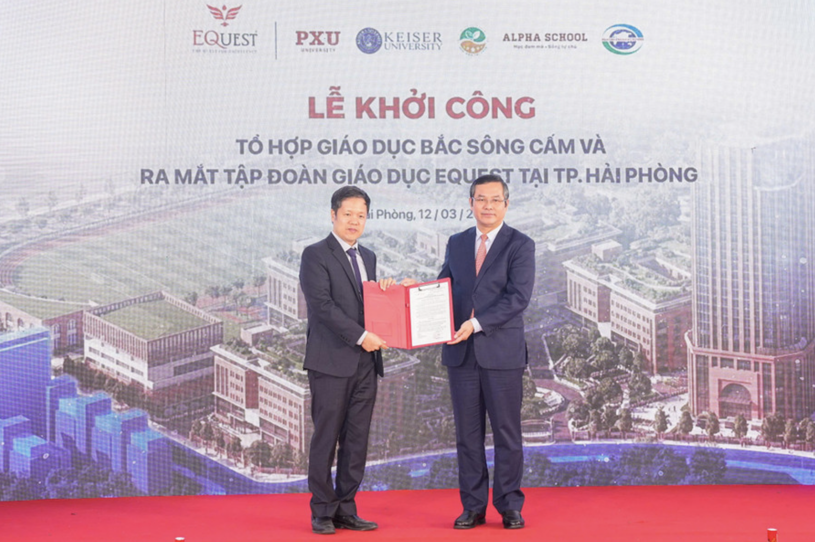 Lễ khởi công Tổ hợp Giáo dục Bắc Sông Cấm và ra mắt Tập đoàn Giáo dục EQuest tại thành phố Hải Phòng